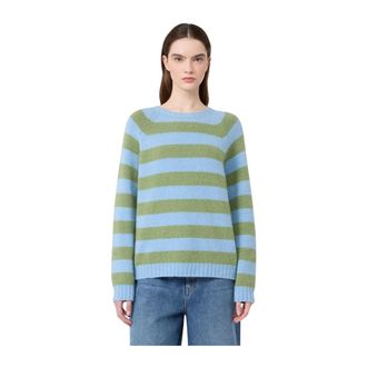 Max Mara Truien & Vesten, Dames, Veelkleurig, S, Katoen, Alpaca en Katoen Gebreid