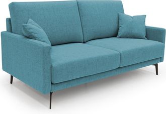 Divani.Store Saturno Sof&aacute; Moderno En Tela Suave E Impermeable 180 Cm Azul Claro