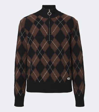 Ami Pullover in lana vergine a rombi