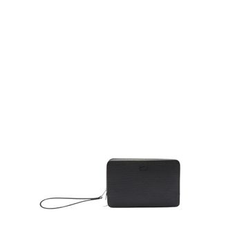 Lacoste Neceser con cremallera Chantaco de piel piqu&eacute; - Accessories - Mujer - Negro - ONE SIZE
