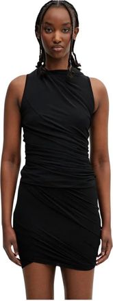 Rick Owens Luna Mouwloze Top met Drap - Dames - Tops zonder mouwen - Zwart - L - Nylon - Tops