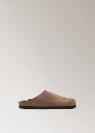 Mango Zoccoli pelle minimal marrone - Donna - 36 - MANGO