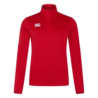 Canterbury Of New Zealand Dames/Dames Club Quarter Zip Trainingsmidlayer (Vlag rood)