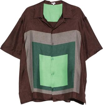 Loewe Camicia in seta - Marrone
