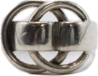 Herm&egrave;s Silver Silver 925 Band Ring (Pre-Owned)