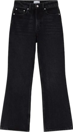 Ganni Katoenen Broek - Dames - Flared Jeans - Zwart - W29 - Katoen - Jeans