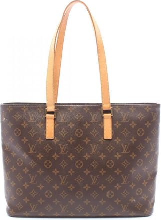 Louis Vuitton Brown Pvc Leather Handbag Tote Bag (Pre-Owned)