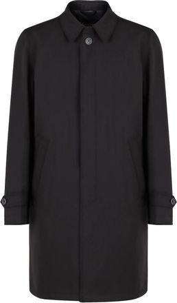 Herno Stijlvolle stoffen jas met zakken - Heren - Mantel - Blauw - 2XL - Polyester - Jassen