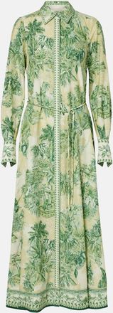 Alemais Al&eacute;mais Abito chemisier Sara in cotone e seta con stampa