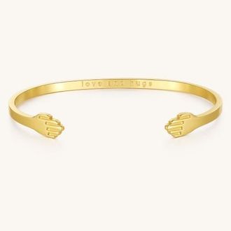 Mantra Love And Hugs Bracelet in Yellow Gold at Nordstrom