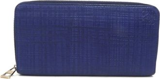 Loewe Blue Leather Long Wallet (Bi-Fold) (Pre-Owned)