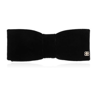 Balenciaga Hair Accessories, female, Black, Size: ONE SIZE Velvet hair clip