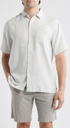 Kahala Hol Nalo Jacquard Short Sleeve Button-Up Shirt in Shell at Nordstrom, Size Xx-Large