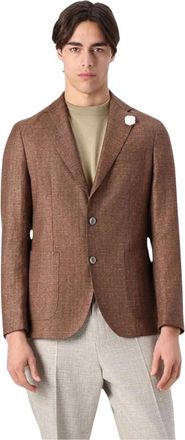 HUGO BOSS C Hanry Blazer - Heren - Pakken - Bruin - Maat: 3XL Linnen