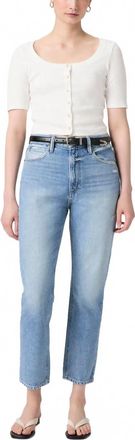 Paige Billy Crop Straight Leg Jeans In High Brow Dist