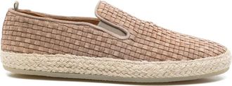 Officine Creative Bowline espadrilles - men - Calf Suede/Jute/Calf Leather/Rubber - 41 - Brown