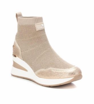 Xti Womens Wedge Sport Booties In Beige