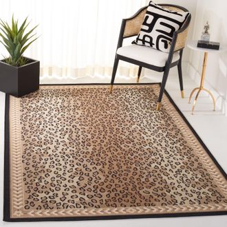 Safavieh Journey Non-Slip Machine Washable Area Rug, Beige / Black Novelty Style Easy Care