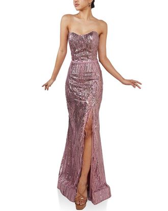 Terani Couture Embellished Maxi Dress