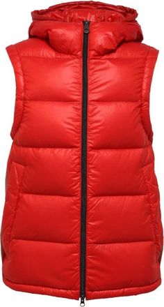Peuterey Mouwloze Jas met Niet-Afneembare Capuchon - Heren - Bodywarmers - Rood - S - Jassen
