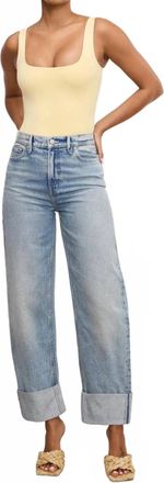 Good American Good Standard Barrel Jeans In Blue