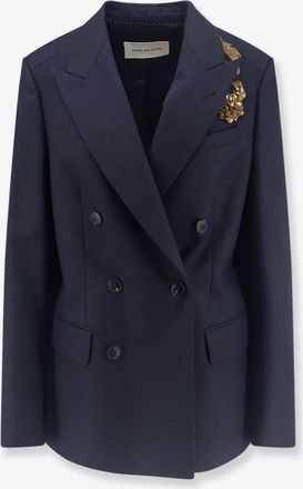 Dries Van Noten Blazer Barrysta in lana con ricamo gold - DRIES VAN NOTEN - gender_Woman