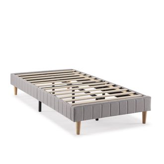 HOMN Base tapizada 90x190 cm color gris claro