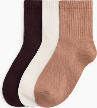 H&M 3er-Pack Socken - Beige