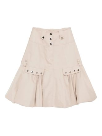 Rokh puffed-hem midi skirt - women - Polyester/Cotton/Polyester - 36 - Neutrals