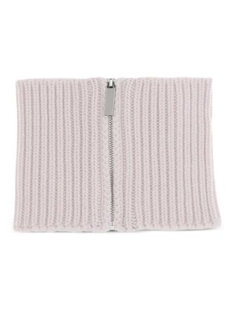 SA SU PHI ribbed zip-fastening scarf - women - Cashmere - One Size - Pink