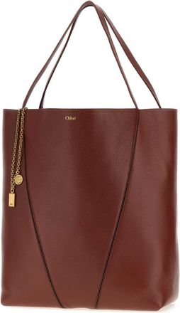 Chlo&eacute; Womens Spin Tote Brown Calf