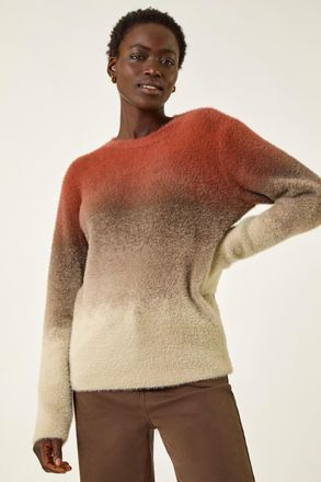 Roman Fluffy Ombre Knit Jumper