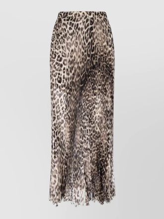 Ermanno Scervino animal print pleated midi skirt elastic waistband