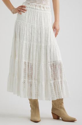 BP. Lace Maxi Skirt in White at Nordstrom, Size Xx-Small