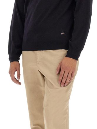 Paul Smith Logo Merino Wool Sweater - Blue