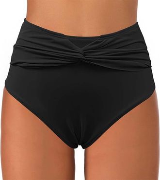Generic High Waisted Bikini Bottoms - High Cut Swim Briefs for Women - Full Coverage Sports Shorts - Plus Size Swimwear