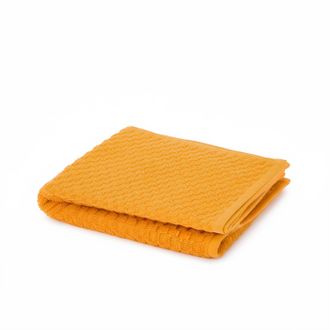 KASANOVA Asciugamano viso ospite cotone Pop Corn ocra scuro