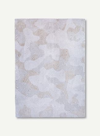 Louis De Poortere Coral Design - Alfombra Estructurada Para Meditaci&oacute;n - Hecha En B&eacute;lgica - Acabado A Mano - Antideslizante Natural - 100% Poli&eacute;ster - Blanco Ostra - 80