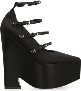 Versace Womens Tempest Platform Pump Black Calf