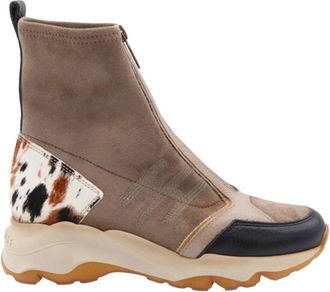 Hispanitas Schoenen, Dames, Beige, 37 EU, Stijlvolle enkellaars met Chipping