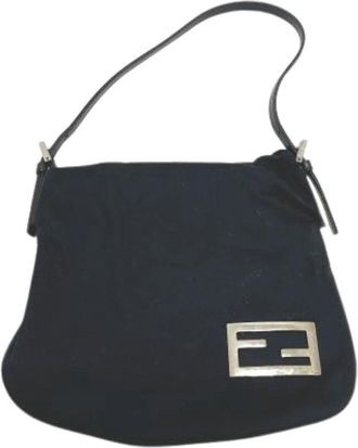 Fendi Pre-owned Satin Shoulder Bag - Dames - Vintage Schoudertas - Zwart - ONE Size - Vintage