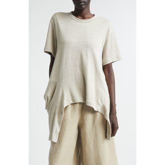 Comme Des Gar&ccedil;ons Thick Linen Jersey T-Shirt in Ecru at Nordstrom, Size X-Small