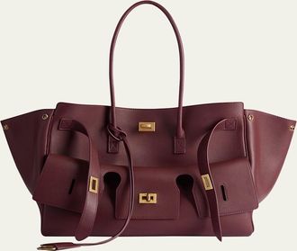 Balenciaga Bel Air Medium Flap Leather Tote Bag