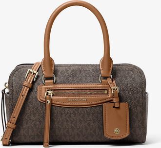 Michael Kors Jet Set Travel Extra-Small Signature Logo Duffel Crossbody Bag