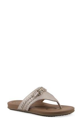 White Mountain Aladdin Flip Flop in Gold/Smooth at Nordstrom Rack, Size 9.5