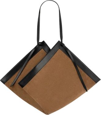 Yuzefi Wonton Large Tote - Dames - Shoppers - Bruin - ONE Size - Leer - Tassen