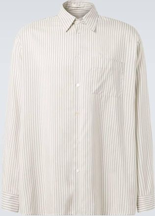 The Row Camicia Feme in seta a righe