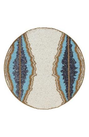 Tiramisu Lagon Beaded Placemat in Blue/Ivory at Nordstrom Rack