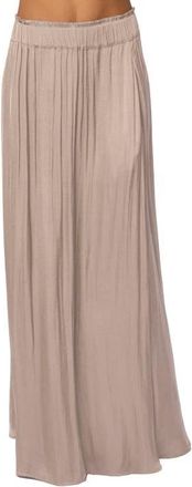 JLUXLABEL River Satin Maxi Skirt in Beige at Nordstrom, Size Medium