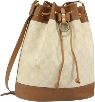Gucci Pre-owned Bucket Bags, female, White, Size: ONE SIZE Pre-owned Bucket Bag